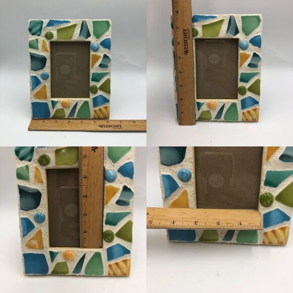 Vintage Mosaic Abstract Picture Frame Tabletop Shelf Décor - Picture 12 of 13